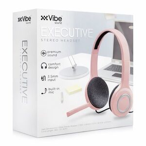 🎧 Pretty In Pink 🌸Vibe Sound Executive Stereo Headset 🎧